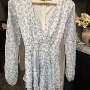 Light Blue Floral Romper